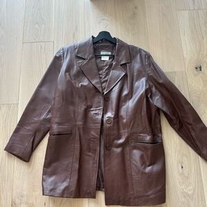 Vintage Brown Leather Jacket